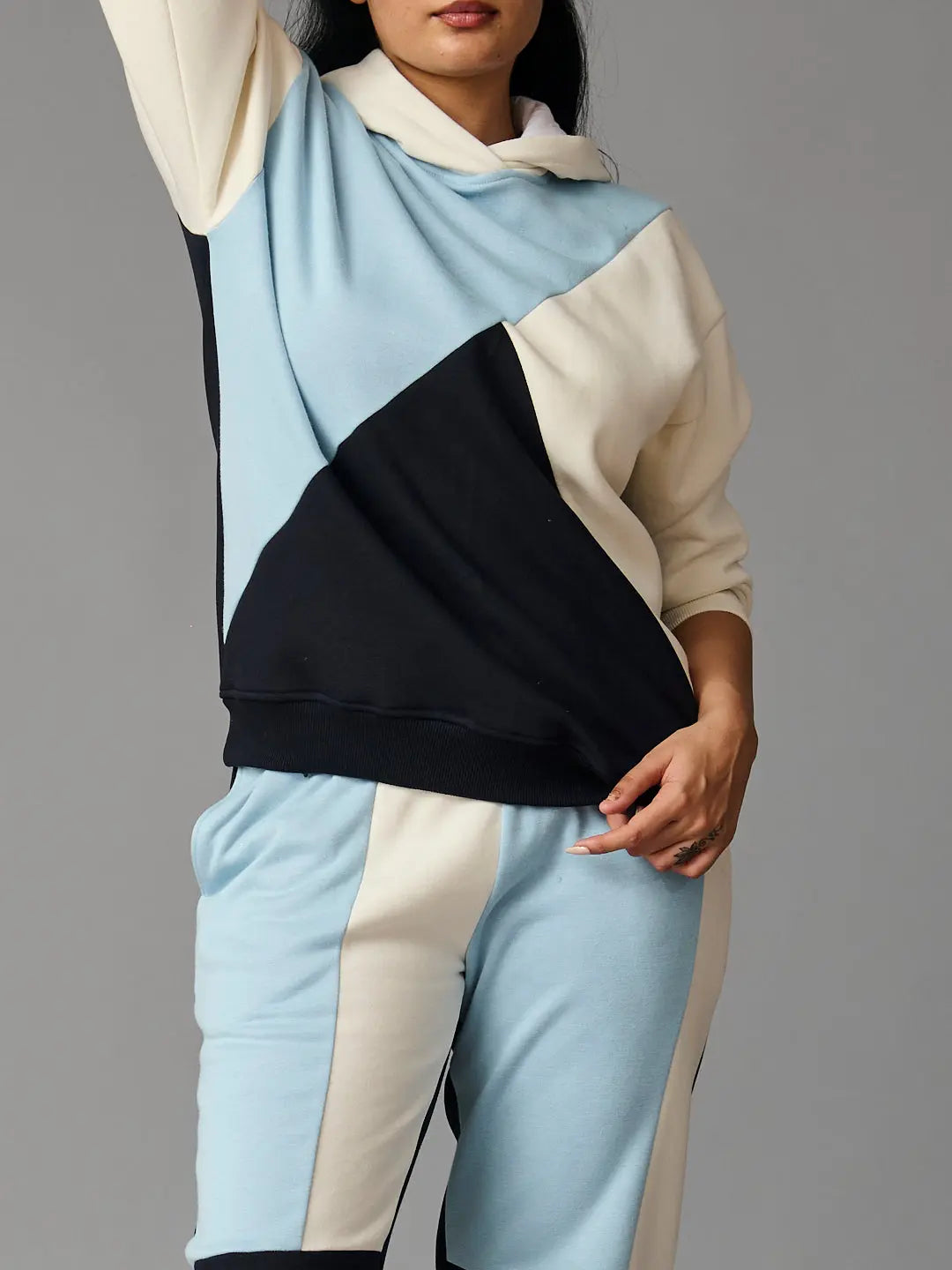 Tricolour Fleece Hoodie with Joggers - Risate