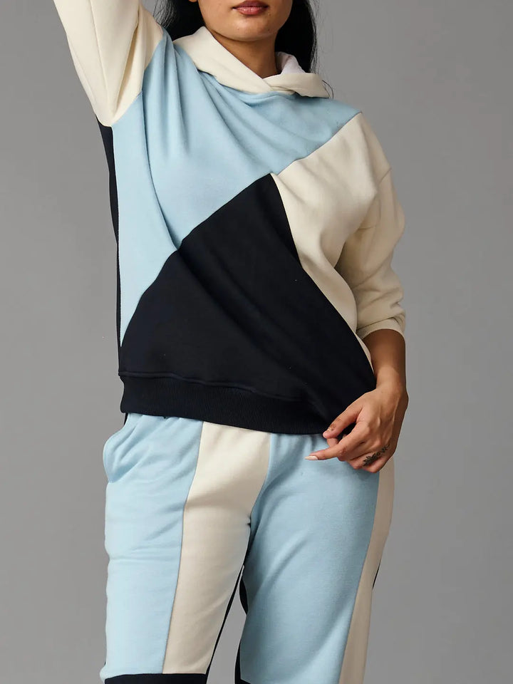 Tricolour Fleece Hoodie with Joggers - Risate