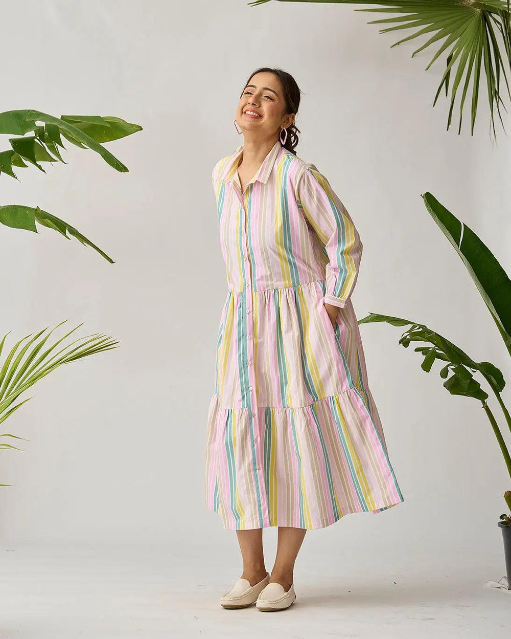 Tropical Tide Beach Cotton Dress - Risate