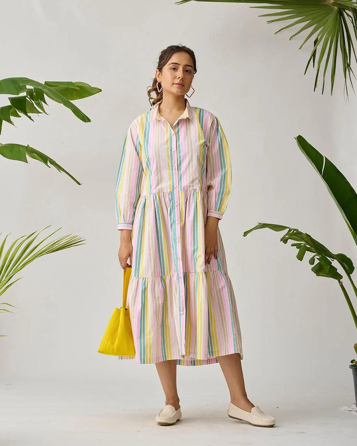 Tropical Tide Beach Cotton Dress - Risate