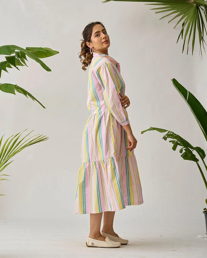 Tropical Tide Beach Cotton Dress - Risate