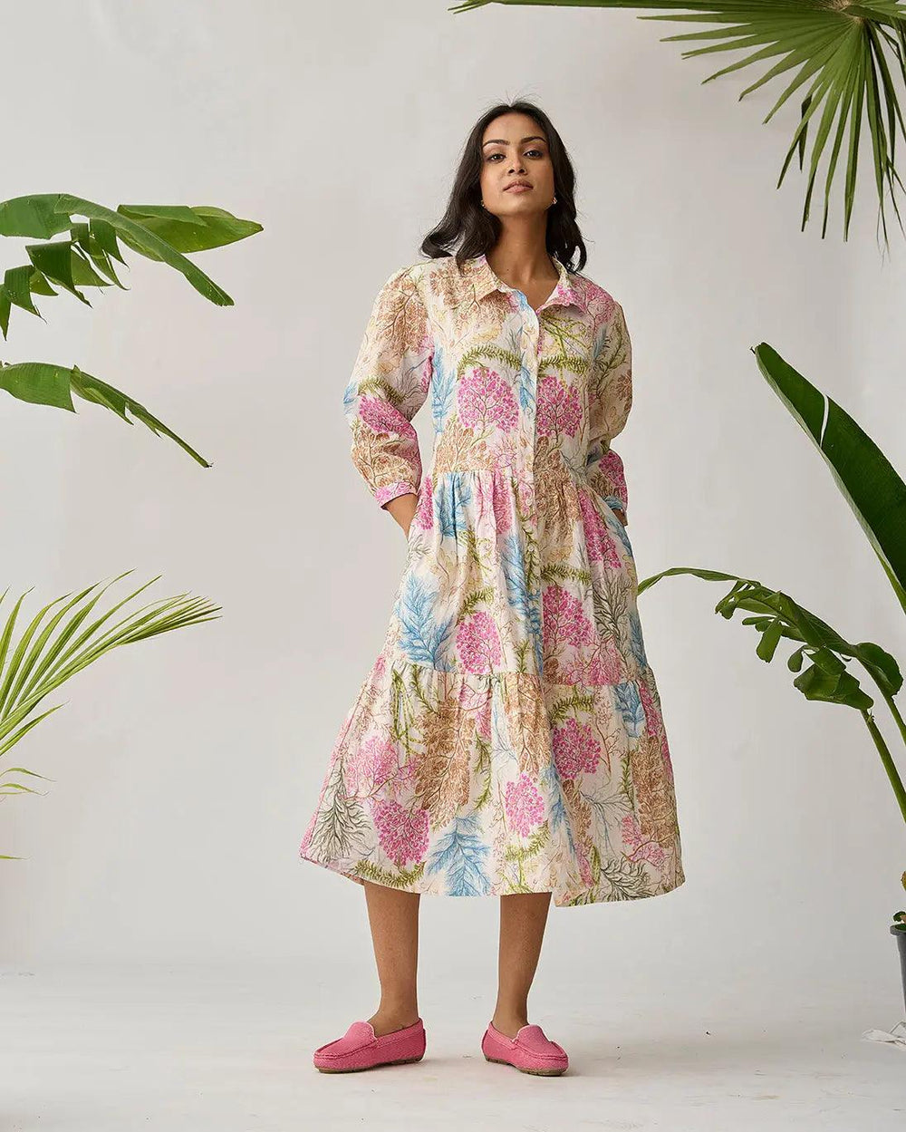 Tropical Tide Linen Dress - Risate