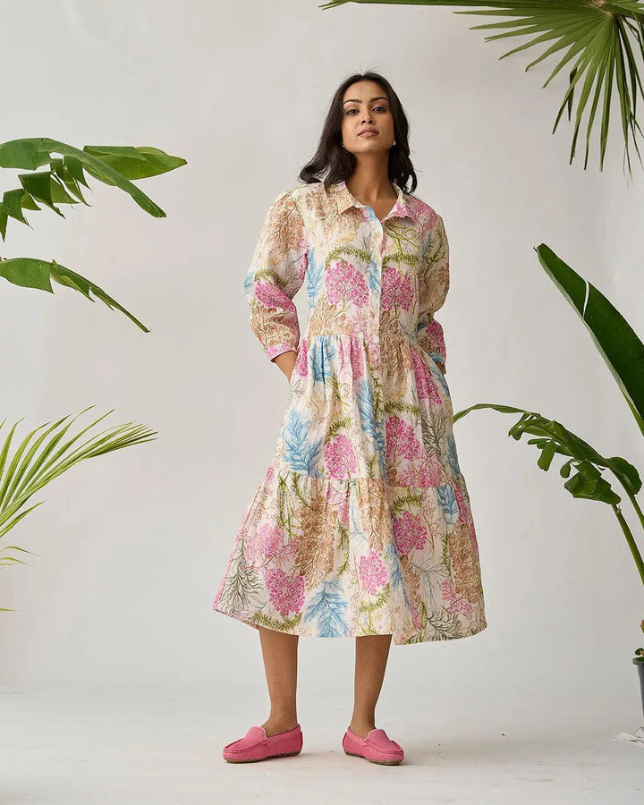 Tropical Tide Linen Dress - Risate