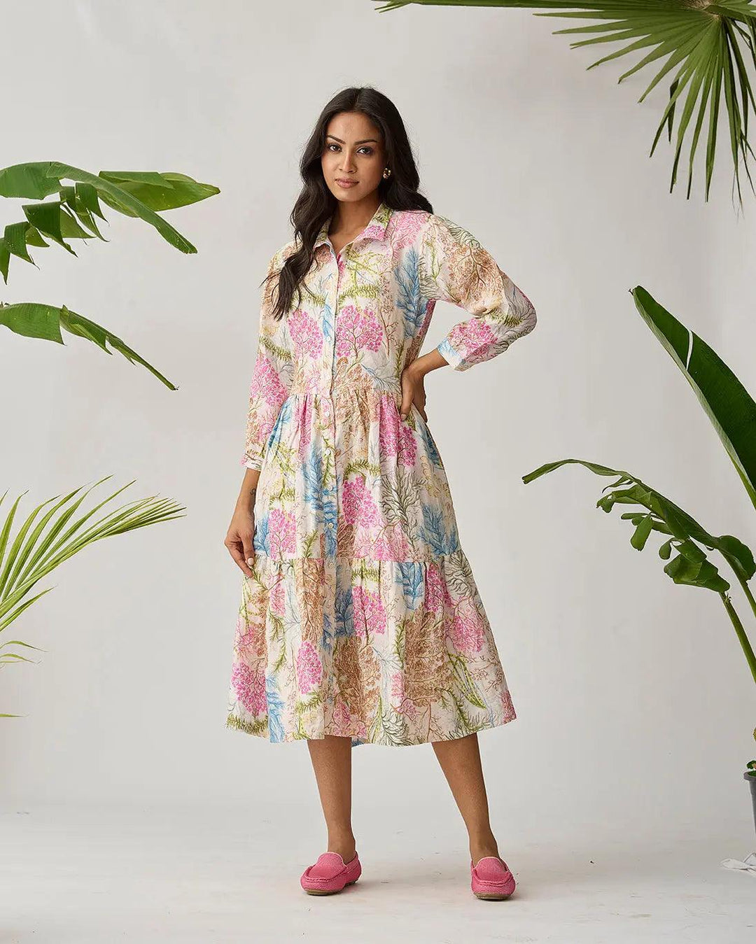 Tropical Tide Linen Dress - Risate