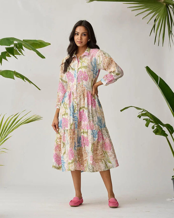 Tropical Tide Linen Dress - Risate