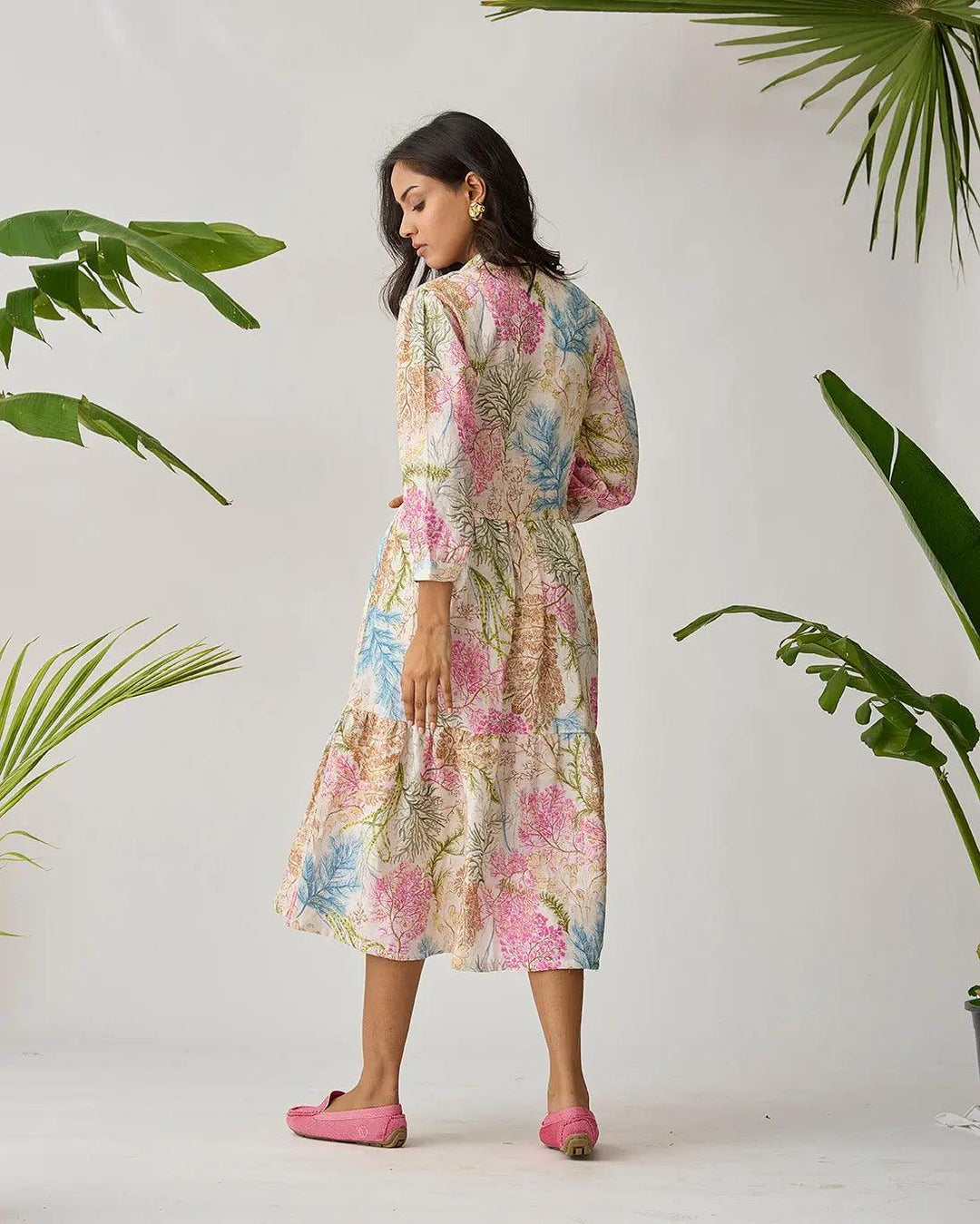 Tropical Tide Linen Dress - Risate