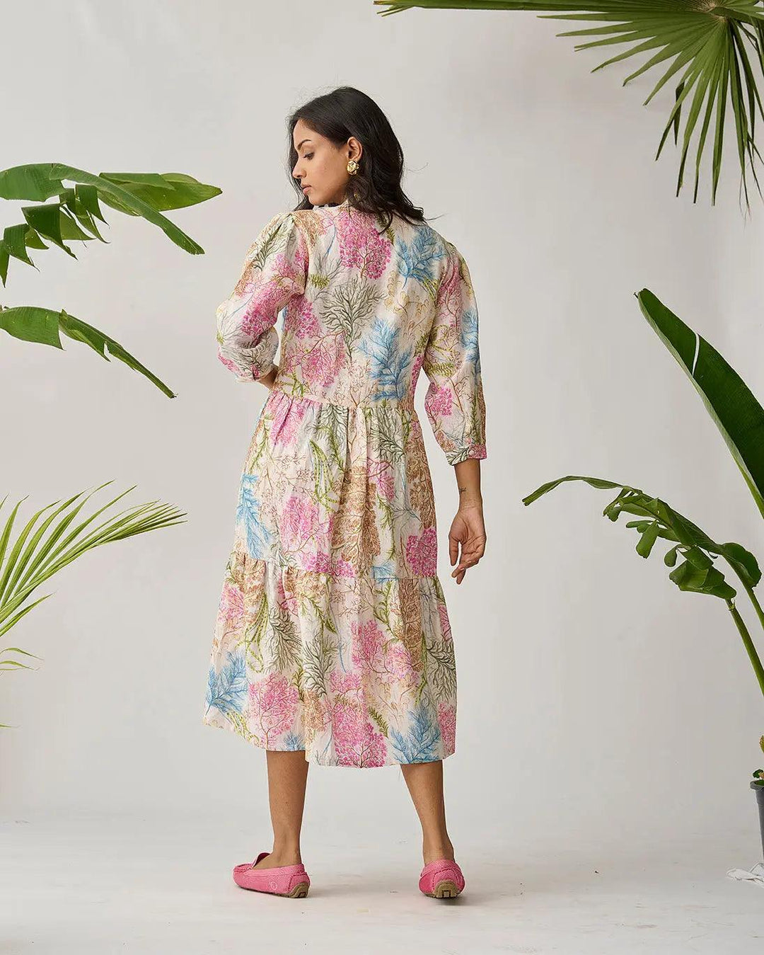 Tropical Tide Linen Dress - Risate