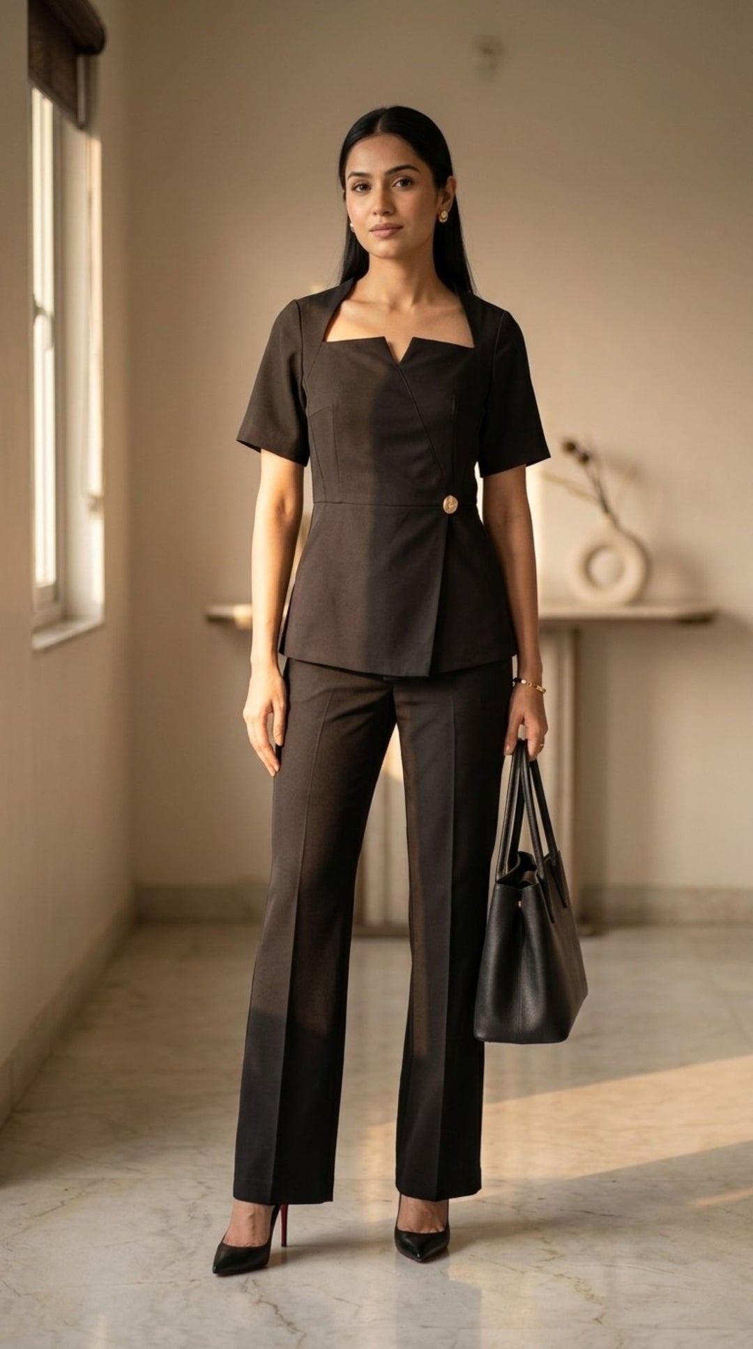 The Noir Sculpted Co-Ord Set