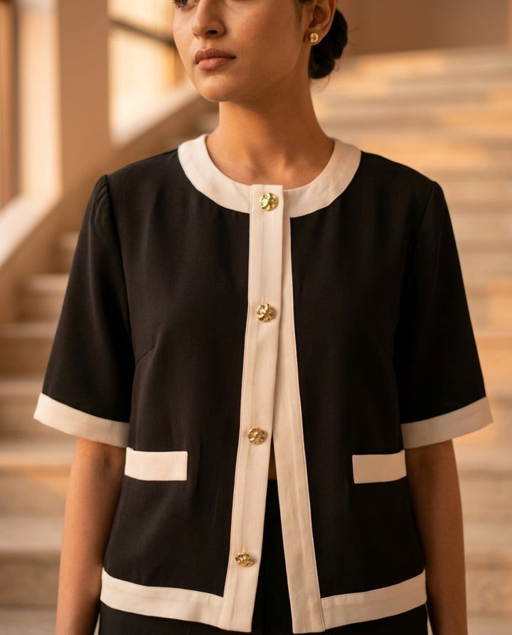The Aurelia Monochrome Crepe Co-ord Set