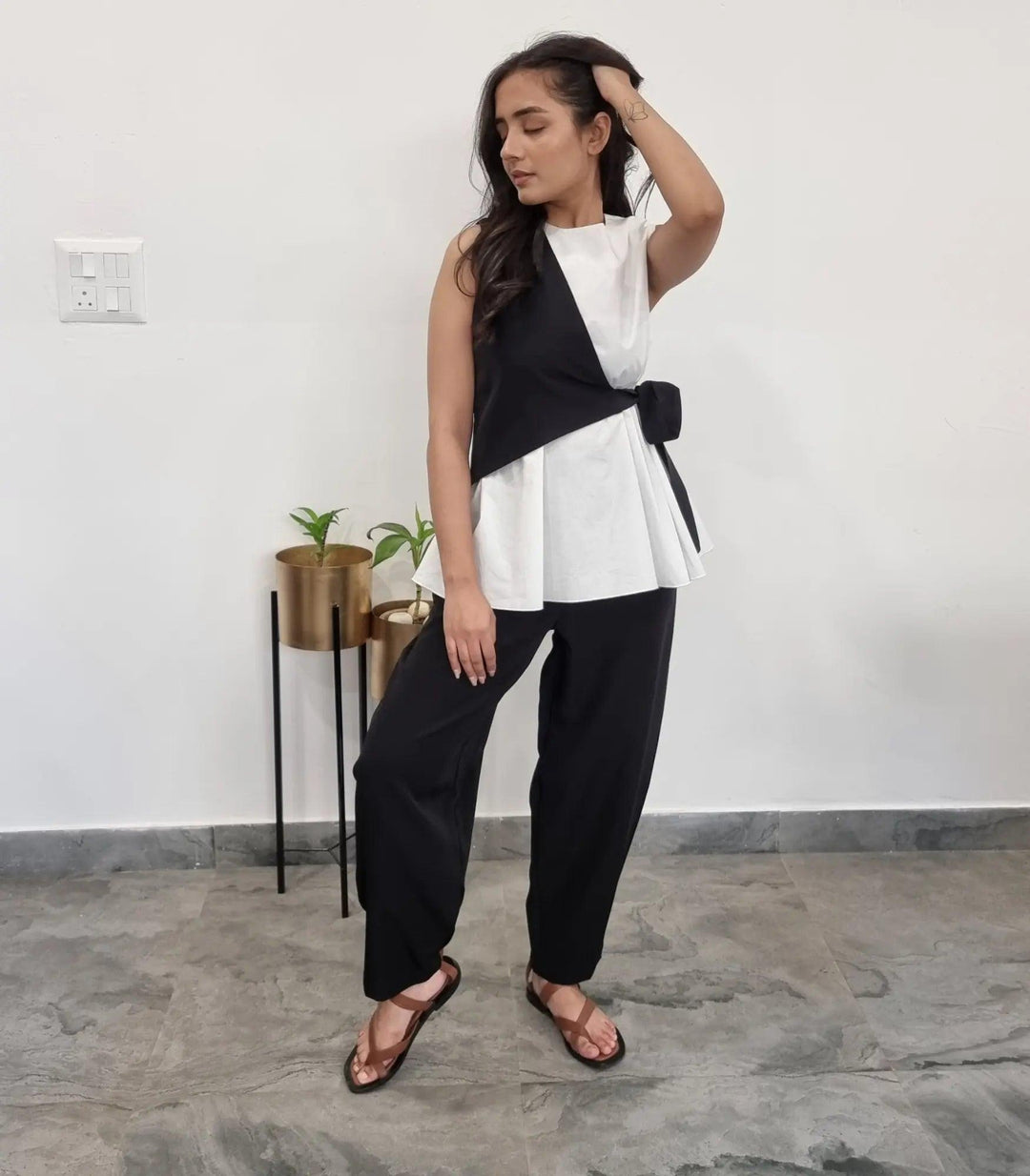 Risate matching set featuring a stylish black and white co-ord set in a modern design, perfect for casual wear
