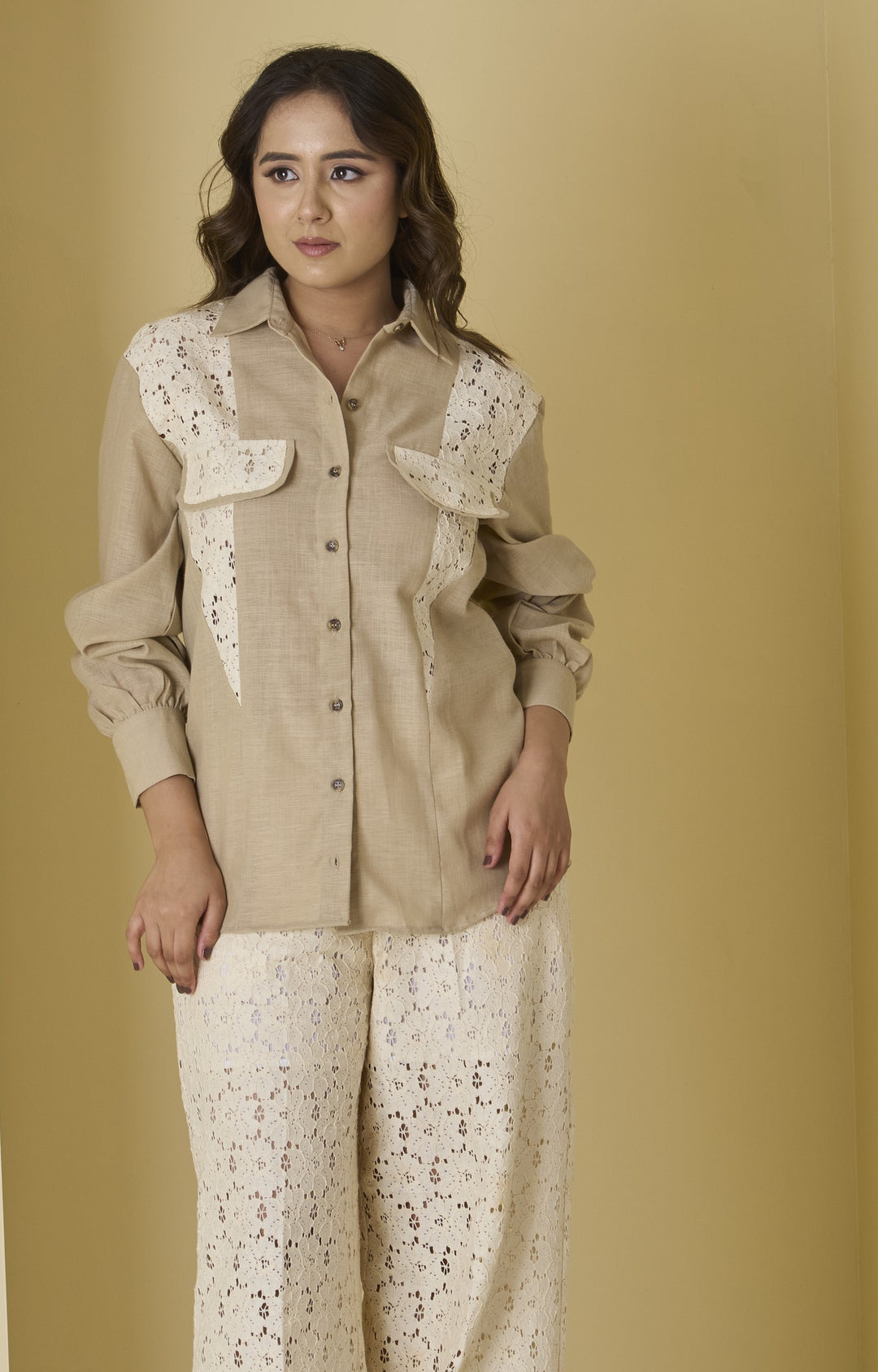 Desert Bloom Crochet Shirt