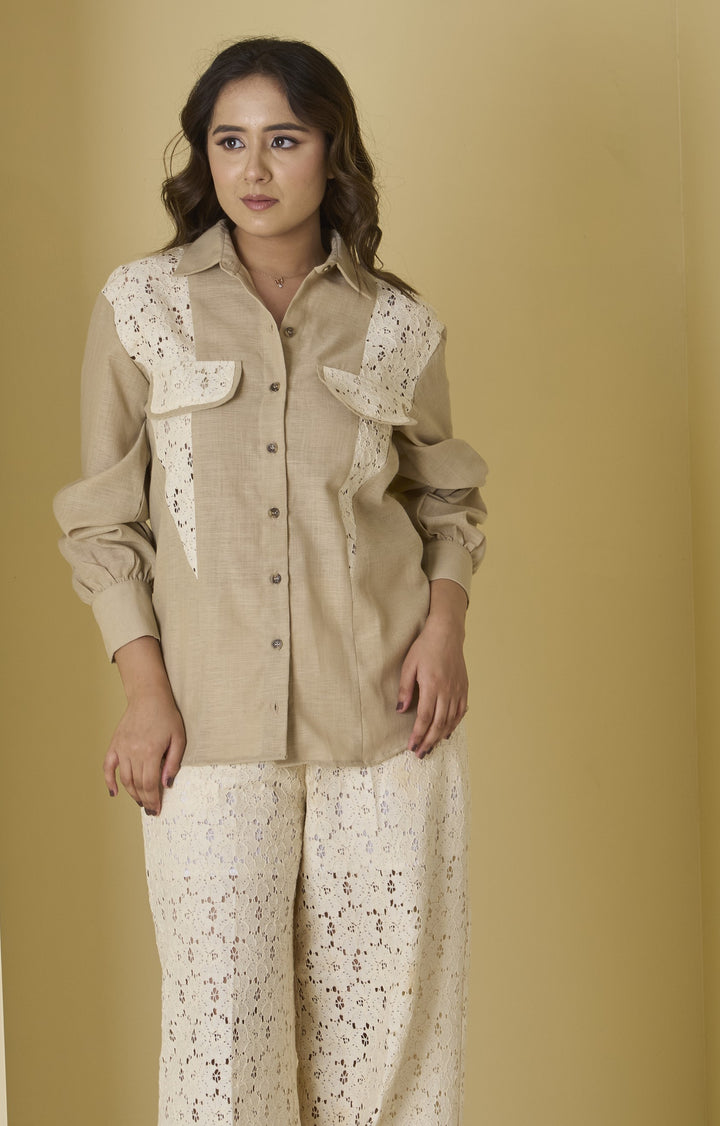Desert Bloom Crochet Shirt