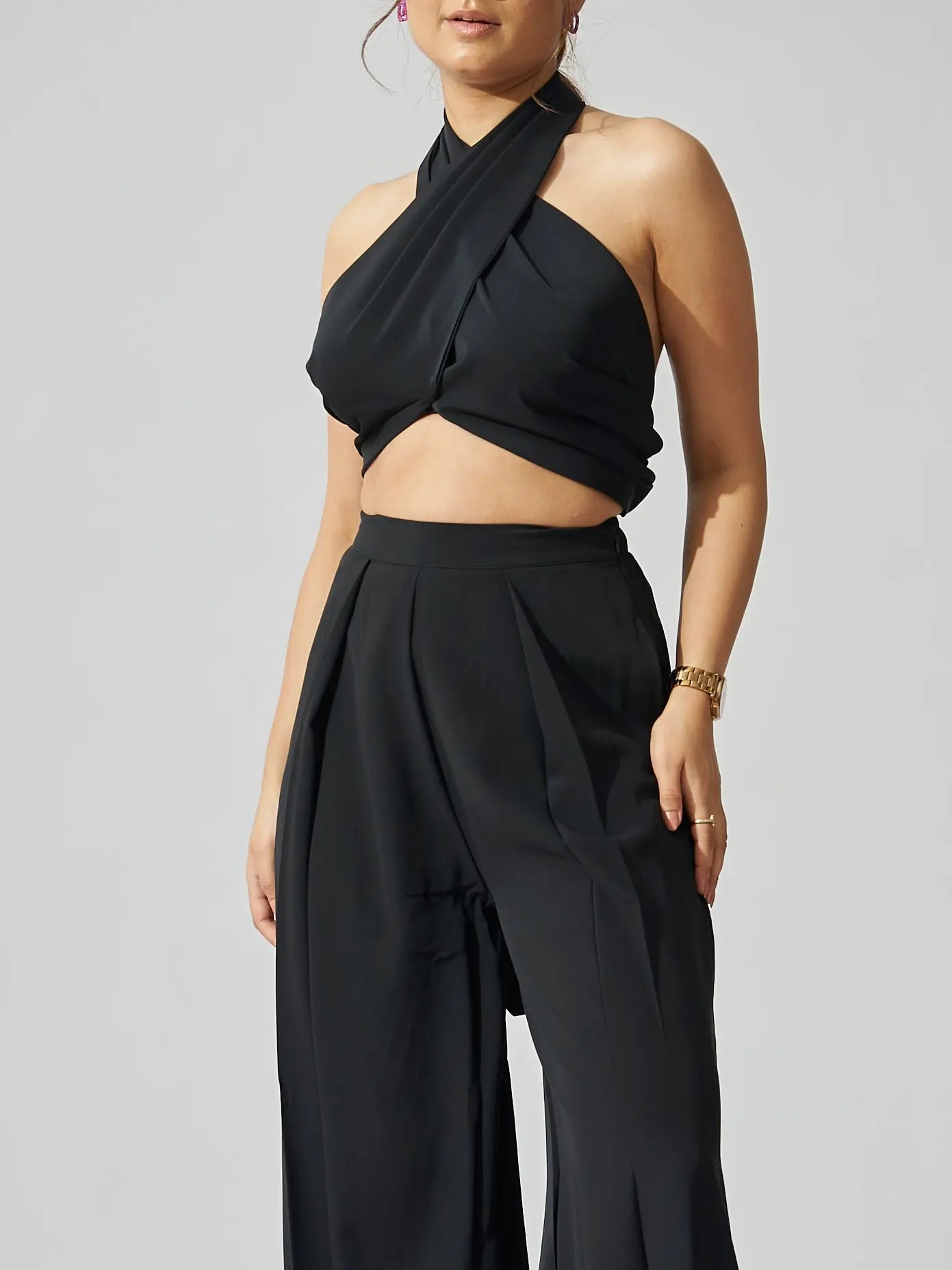 Stella Scarf Top With Flared Pants - Risate