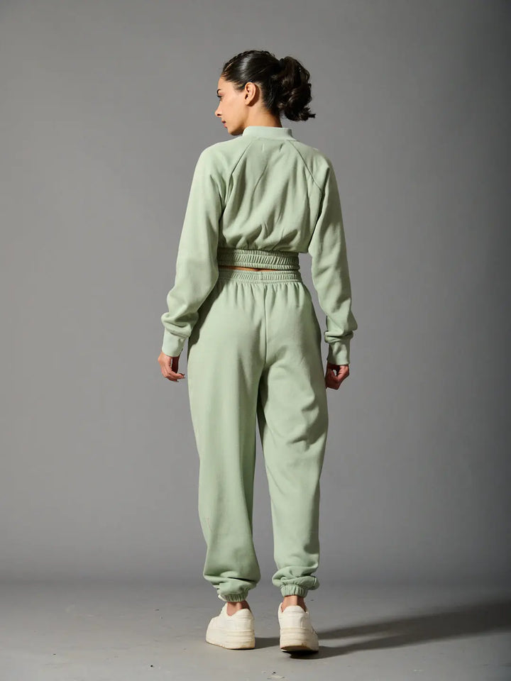Risate women's cozy bomber set in light green with a stylish and comfortable fit for everyday wear