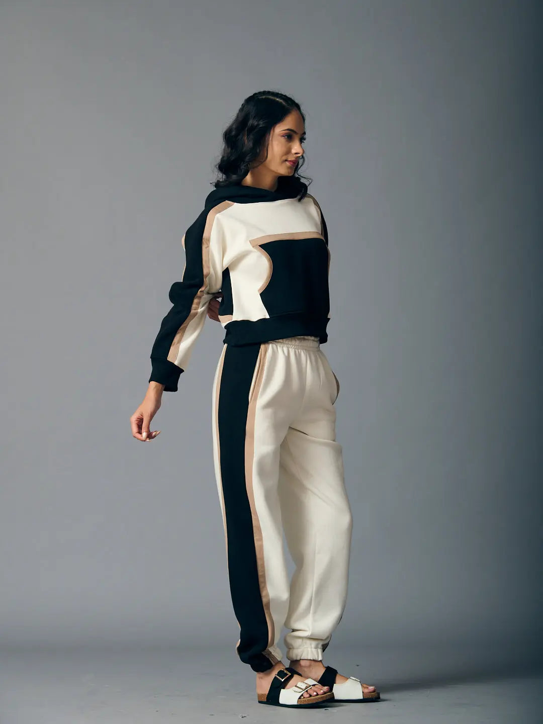 Risate women's two piece western set featuring a stylish sweatshirt and coordinating joggers