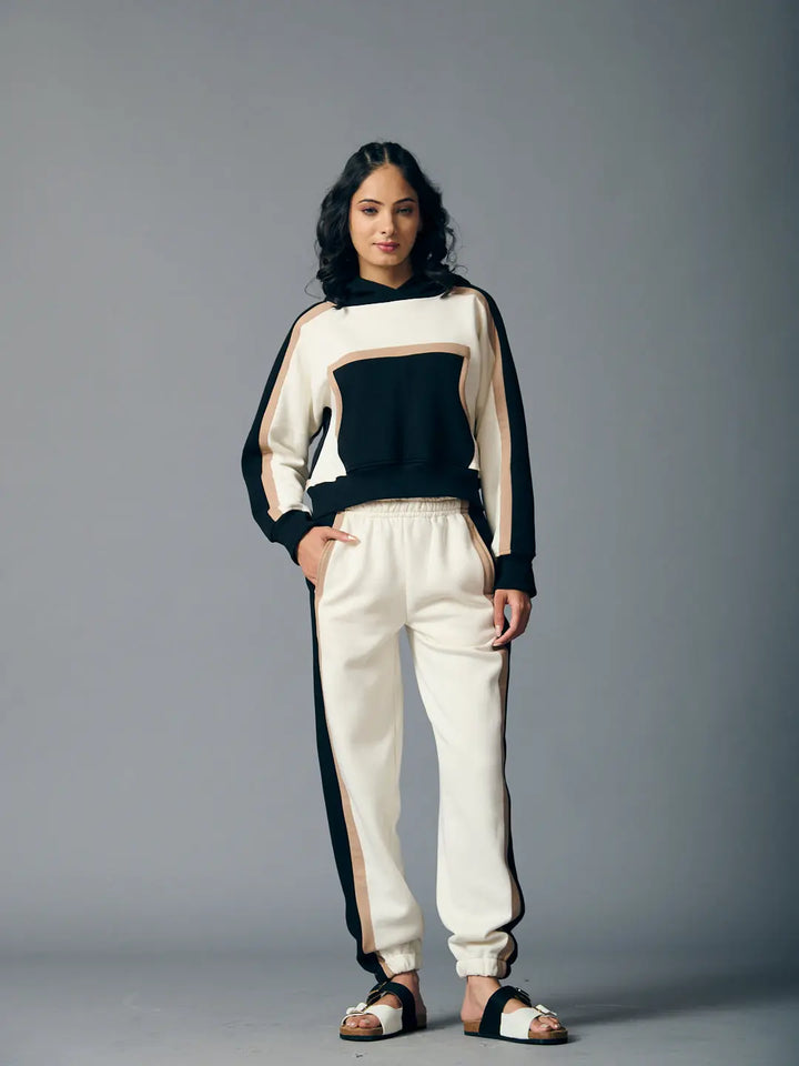 Risate women's two piece western set with stylish black and white design, perfect for casual outings